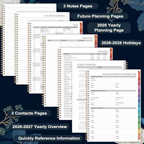2026 Appointment Book - Weekly Appointment Book 2026, Jan 2026 - Dec 2026, 2026 Planner, 9" x 11", Planner 2026 with Tab, Half Hour (30 Mins) Interval