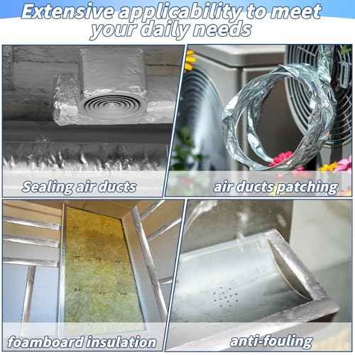 3 Pack Aluminum Foil Tape Bulk - 3 Inch x 55 Yards - Heavy Duty Metal Duct Tape, Aluminum HVAC Tape for Sealing & Patching, Air Ducts, Insulation Metal Repair, Professional Grade