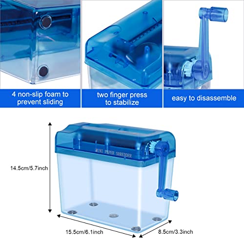 JIKIOU Portable Hand Paper Shredder - Compact Manual Office & Home Security