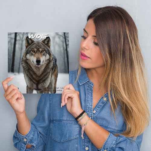 2026 Wall Calendar,Wolf Calendar 2026,Wolf Monthly Wall Calendar, 12" x 24" Open,Family Planner Calendar, Home & Office Organizer,Hangable