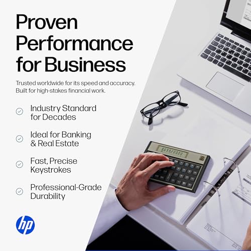 HP 12C Financial Calculator Black & Grey 2026 - 120+ Functions, RPN, Case Included
