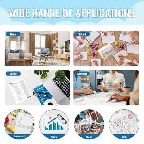 50 Pack 5.5x8.5 Inch Sheet Protectors for 3 or 6 Ring A5 Binder, Half Letter Size 7 Holes Mini Heavy-Duty Sheet Protector Sleeves Crystal Clear Playbill Binder Pockets