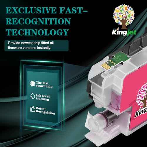 Kingjet Compatible LC402XL Ink Cartridges for Brother Printer Replacement for Brother LC402XL LC402 LC402 XL for Brother MFC-J5340DW MFC-J6540DW MFC-J6940DW Printer, 4 Pack(BK/Y/M/C)