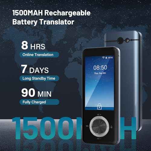 Language Translator Device, Real Time Translation Device with 137 Languages, 3" HD Screen Real Time Translator Device, Support Taking Pictures, Recording, Online, Offline, Suitable for Travel,Business