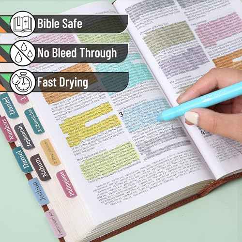 Mr. Pen- Gel Highlighters, 10 Pack, Earthy Pastel, Bible Highlighters for Bibles That Do Not Bleed
