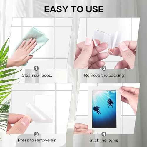 48PCS Nano Double Sided Adhesive Pads,Waterproof No Damage Removable Heavy Duty Mounting Tapes,Clear Residue-Free Strong Sticky Pads for Walls,Hanging Pictures, DIY Craft Home Office