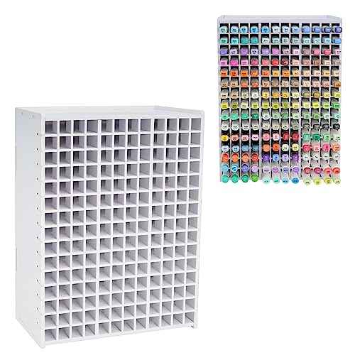 SANFURNEY Marker Pen Organizer Holder for 180 Markers, Craft Art Supply Storage Rack, Desktop Art Marker Pens Colored Pencils Holder Storage Case for Home Classroom Office