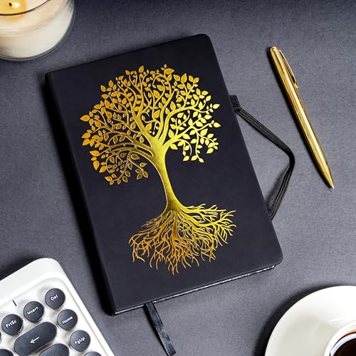 Veway Tree of Life Journal and Pen Gift Set - Vegan Leather Journal with Pen - Professional Diary for Women or Men - A5 Hardcover Fancy Notebook Gift Set - Index & 224 Lined Pages