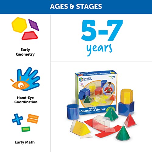 Learning Resources Folding Geometric Shapes Set for Math & STEM Education - Shapes