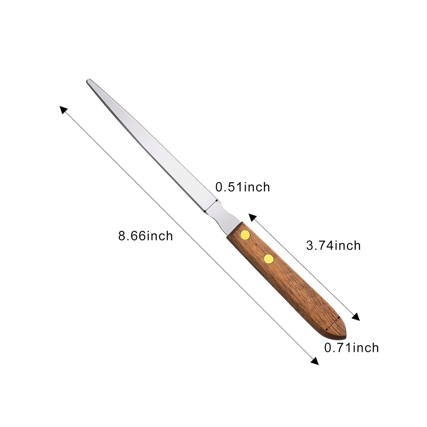 3 Pieces Office Supplies Letter Opener Stainless Steel Staple Remover Lightweight Envelope Opener with Elegant Wood Handle （8.6“ x 0.7")