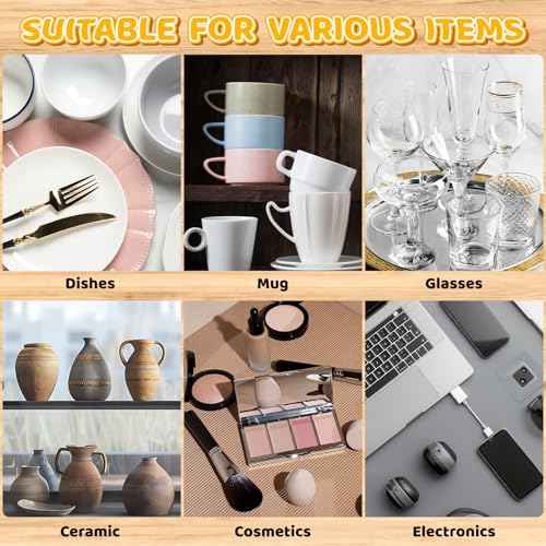 160 Pcs Packing Moving Foam Pouches & Sheets, 5 Sizes Cushion Foam Wrap Pouches with Fragile Stickers for Protect Dishes Cup Glasses Storage Supplies (7.8X7.8", 7.8X12", 12X12", 14X14", 16X16")