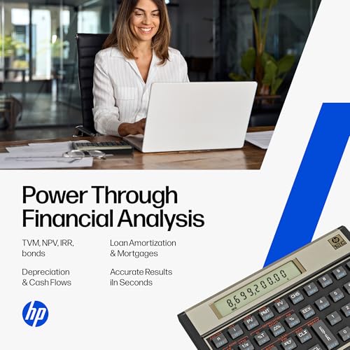 HP 12C Financial Calculator Black & Grey 2026 - 120+ Functions, RPN, Case Included