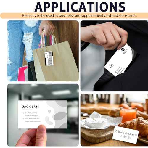 6 Roll (300 Labels/per) Compatible for Dymo 30374 White 2x3-1/2 Business/Appointment Cards Stock Non-Adhesive Label Printer Tape for LabelWriter 450, 450 Turbo, 4XL Printers [NOT FIT 550 & 5XL]