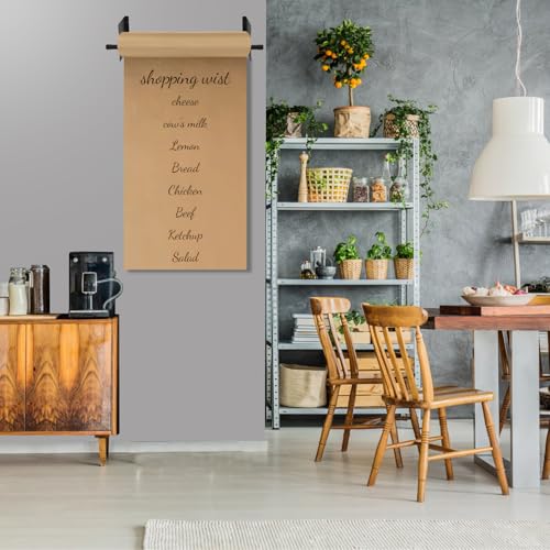 Hezaosth Heavy Duty Adjustable Wall Mount Paper Roll Holder Vinyl Label 28-60" - Listing 1