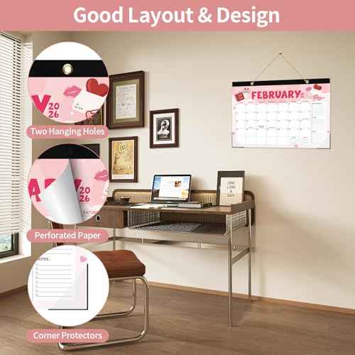 Desk Calendar 2025-2026, 21 Months Runs from October 2025 to June 2027 Large Size 17" X 12" Monthly Wall Calendar Desktop Planner with To Do List for Home Classroom School Office(Festive)