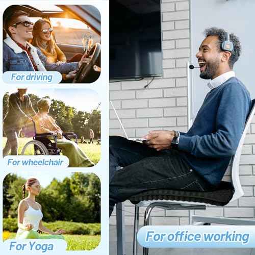 Thickened Gel Seat Cushion for Long Sitting - Back, Hip, Tailbone Pain Relief Cushion - Gel Seat Cushion for Office Chair, Cars - Egg Seat Gel Cushion for Wheelchair Pressure Relief