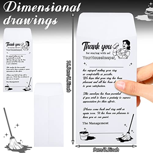 600 Pack Housekeeping Thank You Tip Envelopes 3.5 x 6.5 Inches
