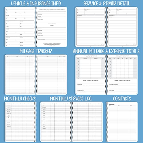 Auto Maintenance Log 5" x 7" Wire-O, 100 Pages – BookFactory