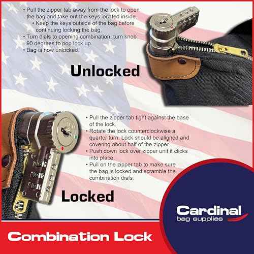 Locking Heavy Duty Security Courier Bag, 18 x 18 x 8 Inch