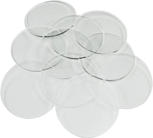 LITKO Clear Circular Miniature Bases - 50mm Round Figure Stands for Wargaming | 1.5mm Thick | 10 Pack