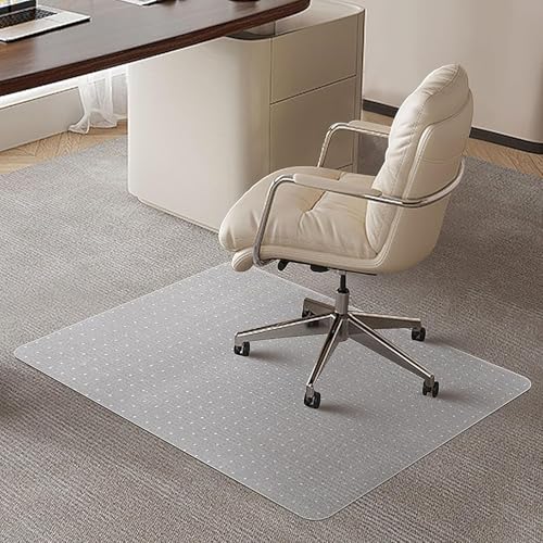 Sharewin 48" x 30" Office Chair Mat for Carpeted Floors – Thick 2.2mm, Easy Glide Desk Mat