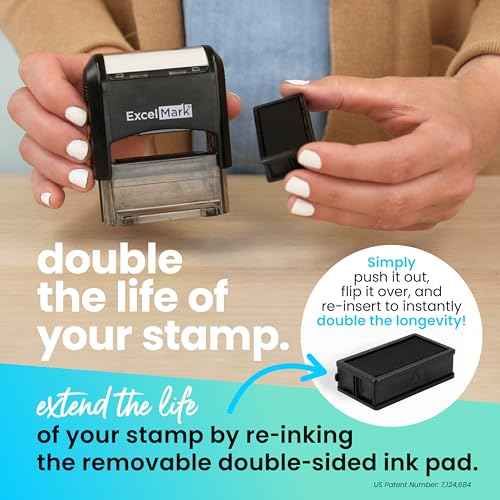 ExcelMark Self-Inking Rubber Stamp - Return to Sender Not at This Address - Red Ink (Medium)