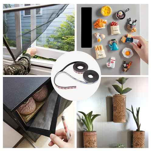 2 Rolls Magnetic Tapes, Flexible Magnet Strips with 3M Adhesive Backing, 10 Feet x 0.5"W Each Roll for DIY, Crafting, and Organizational Projects.