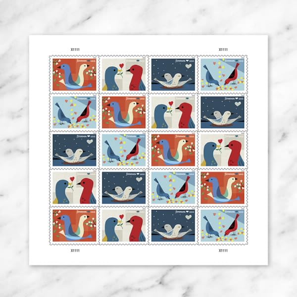 Love 2026 Sheet of 20 Forever First-Class Mail Postage Stamps - USA
