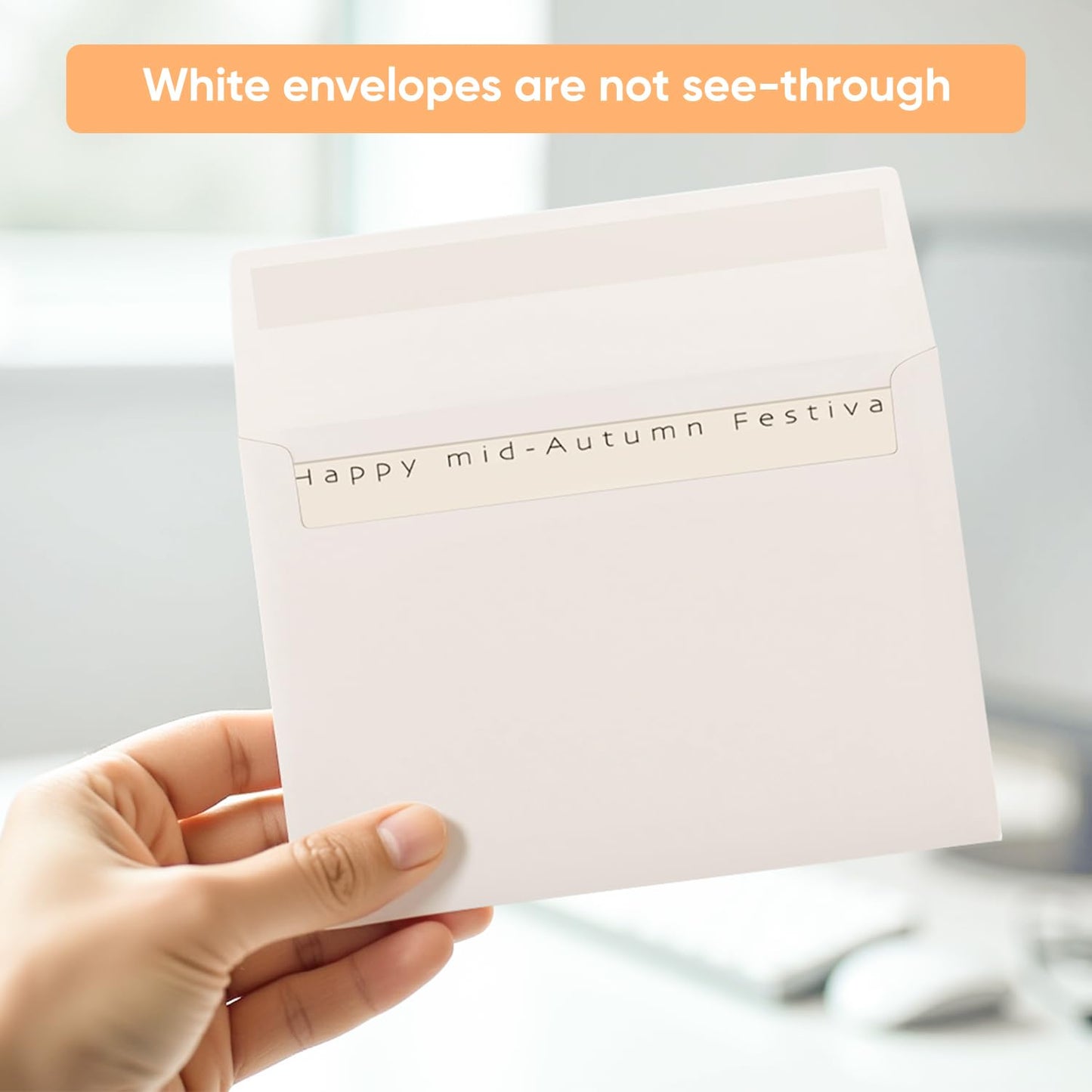 50 Pack 5x7 Envelopes for Invitations, A7 White Invitations Envelopes with Peel and Seal Closure, Card Envelopes for Wedding, Greeting Cards, Invitations, Photos, Postcards