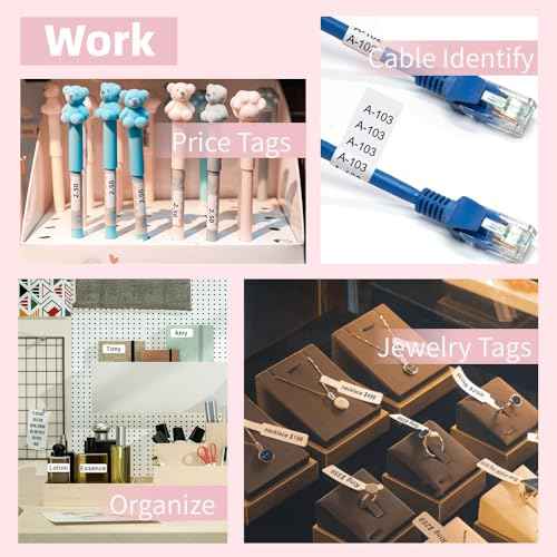 Label Maker, Compact and Portable Bluetooth Label Maker Machine with Tape, Wireless Mini Label Makers with Multiple Templates for Organizing Office Home
