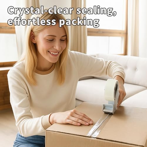 Heavy Duty Clear Packing Tape 1.88 Inch x 65 Yards - 6 Rolls by WINSUFIRE