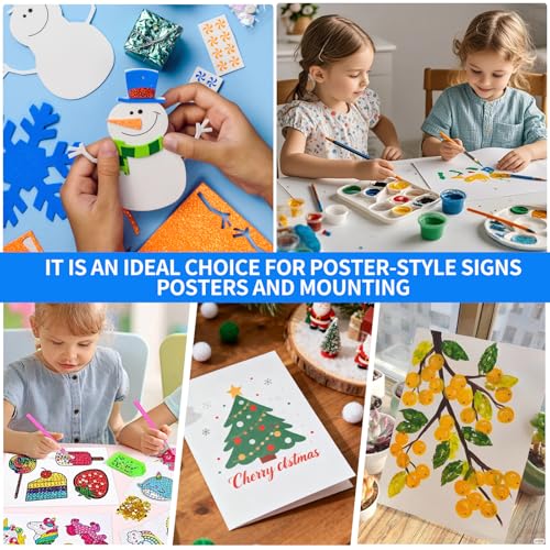 Hixdo White Poster Board 24x36 Inches Pack of 30 Heavyweight Blank Display Sheets