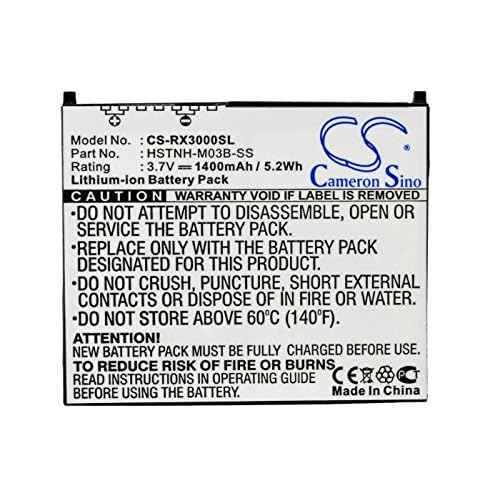 Replacement Battery for iPAQ hx2755, iPAQ hx2790, iPAQ hx2795, iPAQ rx3000, iPAQ rx3100, iPAQ rx3115, iPAQ rx3400, iPAQ rx3410, iPAQ rx3415, iPAQ rx3417, iPAQ rx3700, iPAQ rx3710, iPAQ rx3715 1400mAh