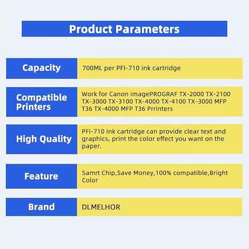 PFI-710 Ink Cartridge Replacement for Canon imagePROGRAF TX-2000 TX-2100 TX-3000 TX-3100 TX-4000 TX-4100 TX-3000 MFP T36 TX-4000 MFP T36 Prrinters(Magenta)