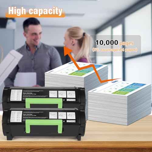 501H 50F1H00 High Yield Toner Cartridge (5,000 Pages) for Lexmark MS310dn MS310d MS312dn MS315dn MS410dn MS415dn MS510dn MS510dtn MS610dn MS610de Compatible for Lexmark 50F1000 Ink Cartridge (Black)