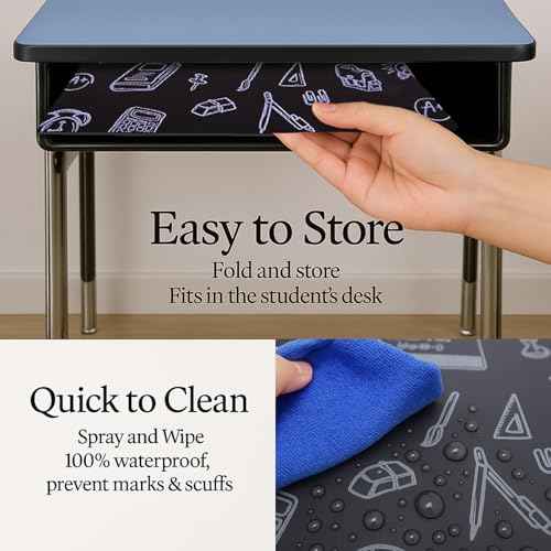 25-Pack Desk Dividers for Students with Privacy Shields, Ergonomic Arms Cutouts & Erasable Name Frames - Waterproof & Easy-to-Clean Test Dividers for Classroom, Exams, Office (Black)