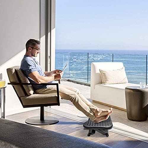 Under Desk Footrest Adjustable Height Comfy Foot Rest with 30 Degree Angle Adjustment for Comfort Home, Office Pressure Relief 18¡¿14 inch