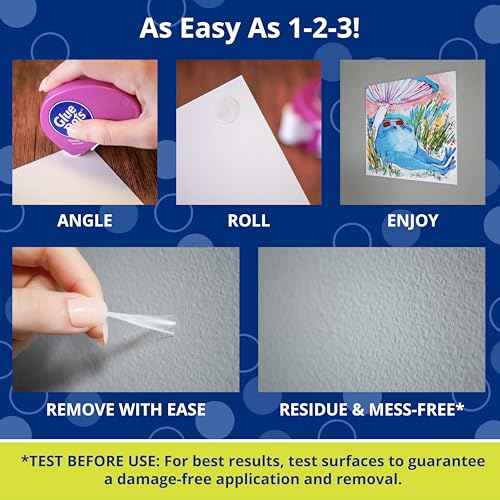 Glue Dots .375" Poster Dot Disposable Dispenser - 200 Clear Dots