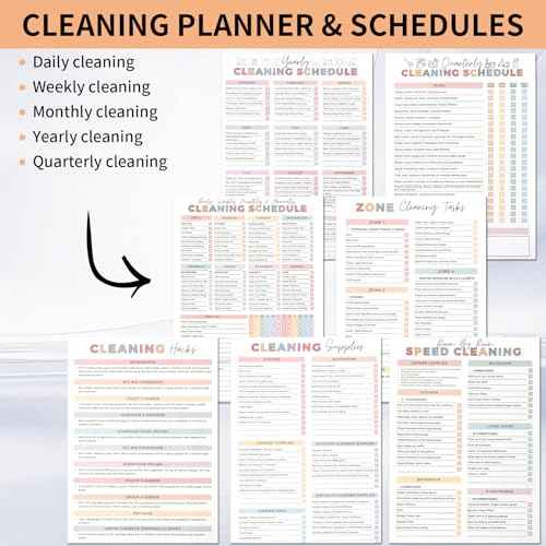ADHD Cleaning Planner?, Cleaning Plan Schedule and Checklist? for Adults and Teens, Adhd Cleaning and Organizing Planner, Daily Weekly Monthly Checklist for Home, Reusable ?DIY Household Cleaning Planner?