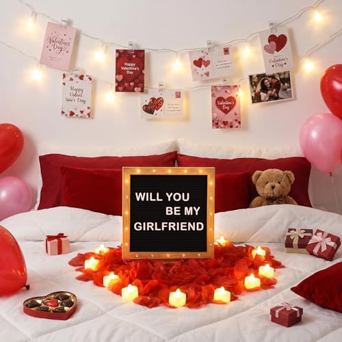 Ceenna Romantic LED Sign - Will You Be My Girlfriend? Black