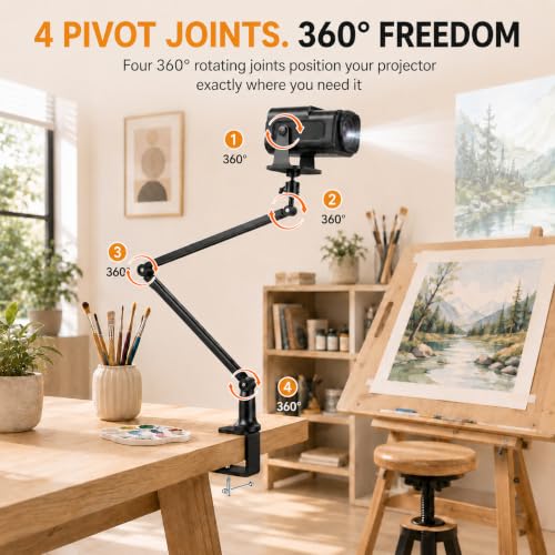 WiFi Art Projector for Tracing & Drawing, HD 1280×720, Adjustable Size