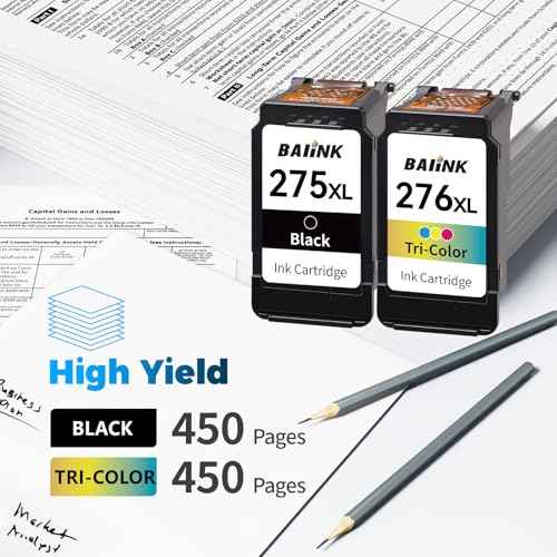 Remanufactured Ink Cartridge Replacement for 275 and 276 Ink Cartridges PG-275XL CL-276XL Compatible with TS3520 TS3522 TS3500 TR4720 TR4700 TR4722 (1 Black, 1 Tri-Color)