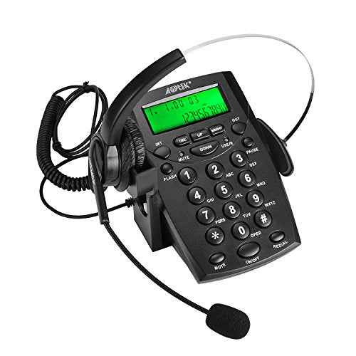 AGPtek¢ç Call Center Dialpad Headset Telephone with Tone Dial Key Pad & REDIAL