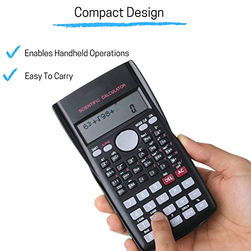 Mr. Pen Scientific 2 Line Calculator - Fraction & College Math, Black / 1 Pack