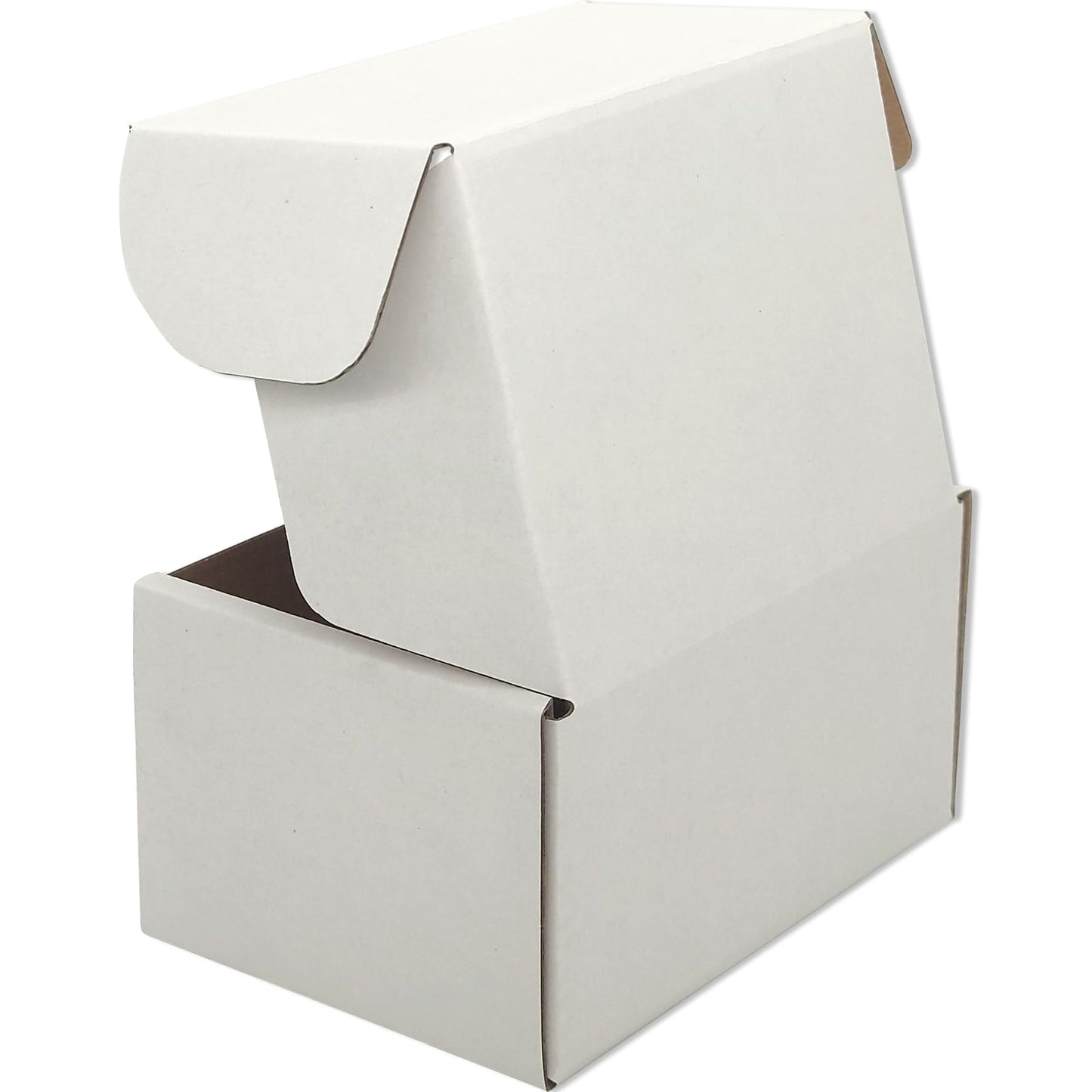 Lmuze 6x4x2 inches Small Shipping Boxes Set of 50 - White Mailer Corrugated Cardboard Boxes for Shipping Packaging Mailing Products