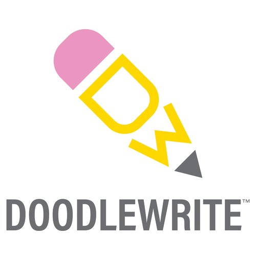 DoodleWrite Wide Ruled Wirebound Spiral Notebook, Includes Doodle Prompts to Keep Focus, Spark Creativity/Imagination, Relieve Stress, 10.5" x 8", 50 Sheets/100 Pages, White (11101cs) (Pack of 24)