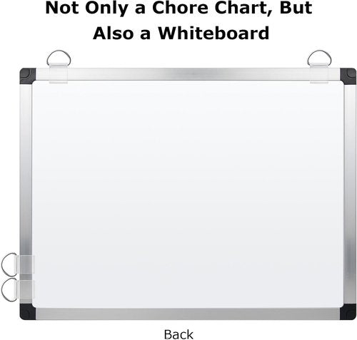 EAONE Magnetic Dry Erase Chore Chart - Double-Sided Weekly Calendar for Kids & Adults | 16 x 12 in, Aluminum Frame, 8 Markers, 4 Magnets & Eraser