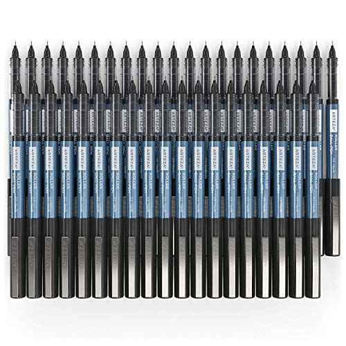 ARTEZA Rollerball Pens, Set of 40 ? Black Ink with 0.5 mm Extra Fine Needle Tip for Precision Writing, Journaling, Sketching & Office Use