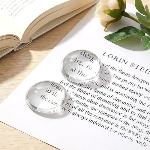 16 Pcs Crystal Dome Magnifying Paperweights for Reading Home & Office Decor