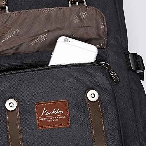 KAUKKO Travel Laptop Backpack, Outdoor Rucksack, Casual backpack Fits 15.6"(Oxford Black)